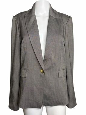 Blue Revival Womens Gray Single-Button Blazer Jacket Small